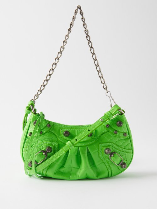 Cagole Mini Croc-effect Leather Shoulder Bag