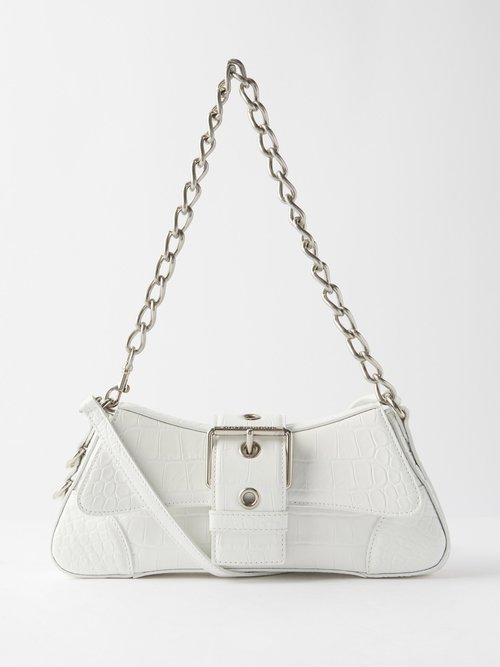 Balenciaga - Lindsay S Leather Shoulder Bag White
