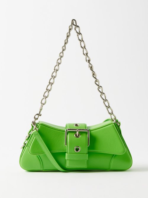 Balenciaga - Lindsay S Leather Shoulder Bag Green