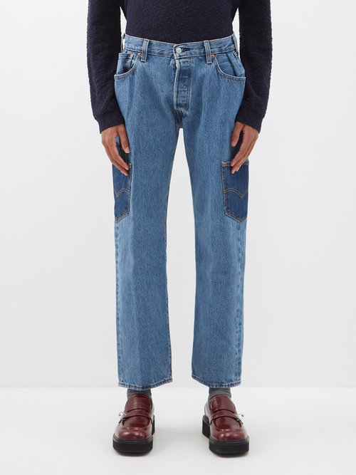 Maryam Nassir Zadeh Thistle Reworked Levi's Jeans In Denim
