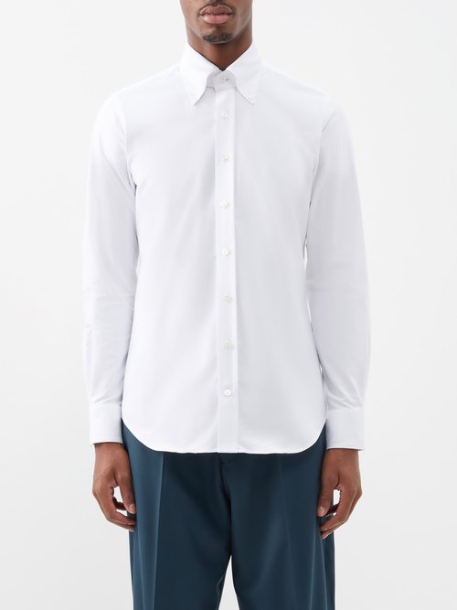 Thom Sweeney - Button-down Cotton-oxford Shirt - Mens - White