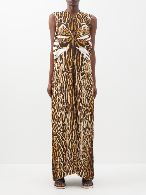 Proenza Schouler - Leopard-print Crepe Dress Leopard