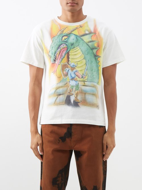ERL Dragon-print Cotton-jersey T-shirt
