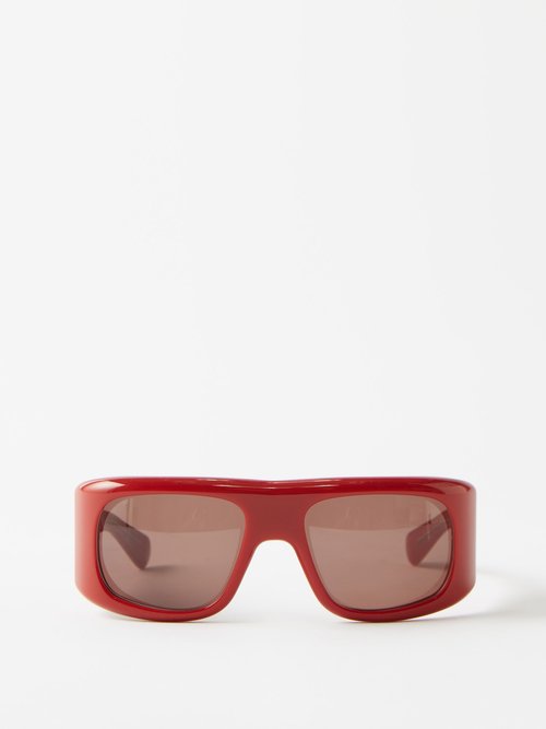 Jacques Marie Mage - Benson D-frame Acetate Sunglasses - Mens - Black Red