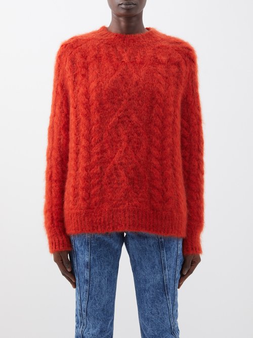 Isabel Marant Thomas Cable-knit Mohair-blend Sweater