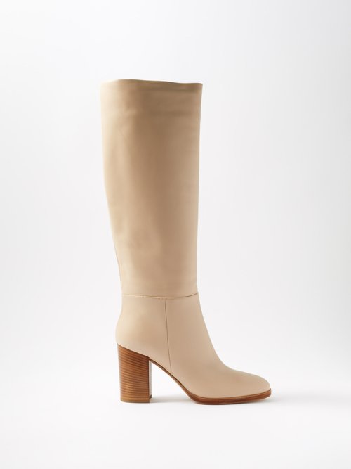 Gianvito Rossi Santiago 85 Leather Knee-high Boots