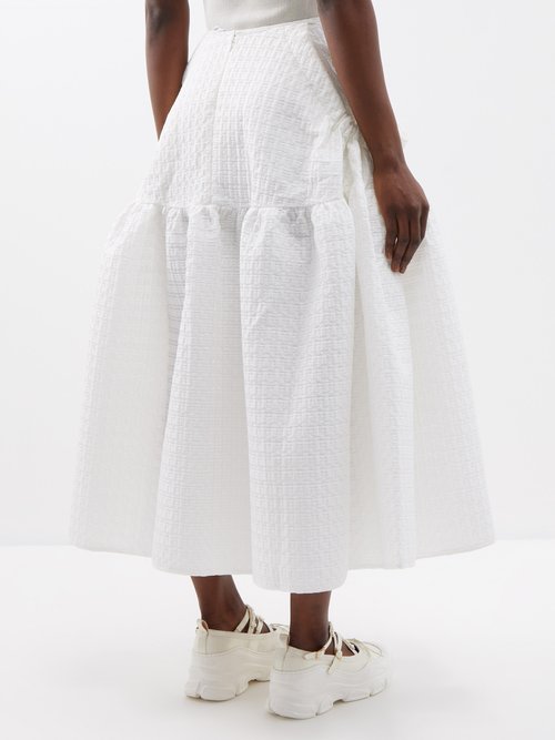 Cecilie Bahnsen Justice Panelled Skirt With Gathered Pockets In