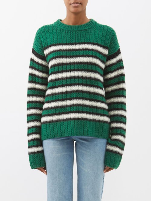 Erl - Striped Sweater Green Stripe