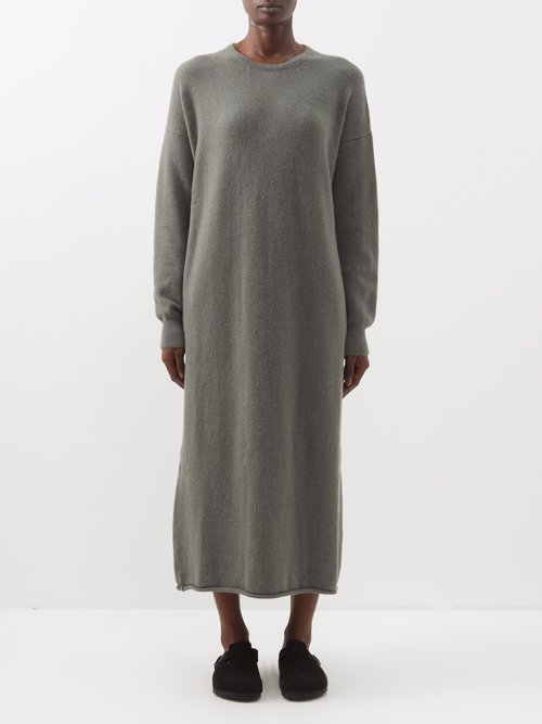 Buy Lauren Manoogian - Alpaca-blend Knitted Dress Light Khaki online - shop best Lauren Manoogian clothing sales