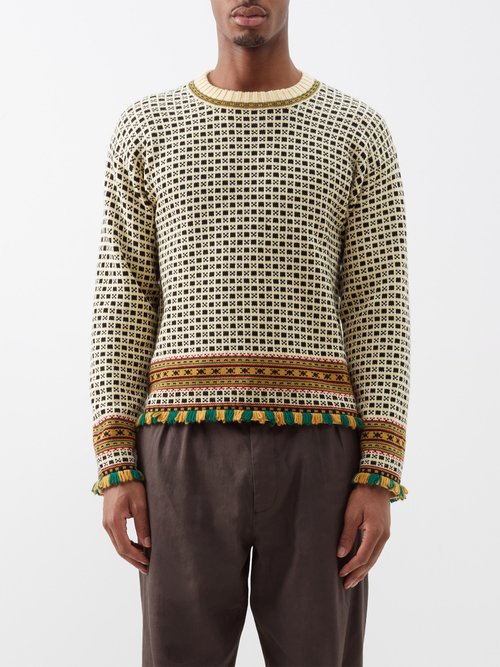Bode - Talsi Fair Isle-jacquard Merino Sweater - Mens - Multi