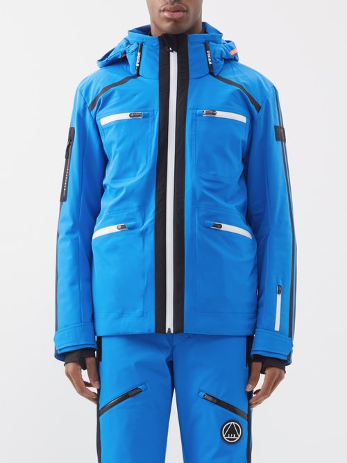 Sportalm Adam Logo-patch Padded Down Ski Jacket In Blue