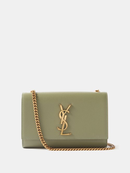 Kate Small Leather Cross-body Bag In Light Sage/gold