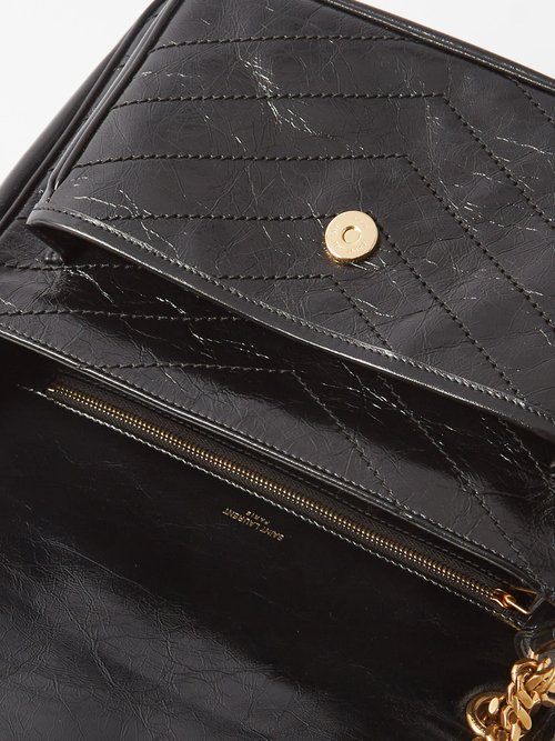 Saint Laurent - Niki Monogram Shiny Black Leather Medium Chain Bag