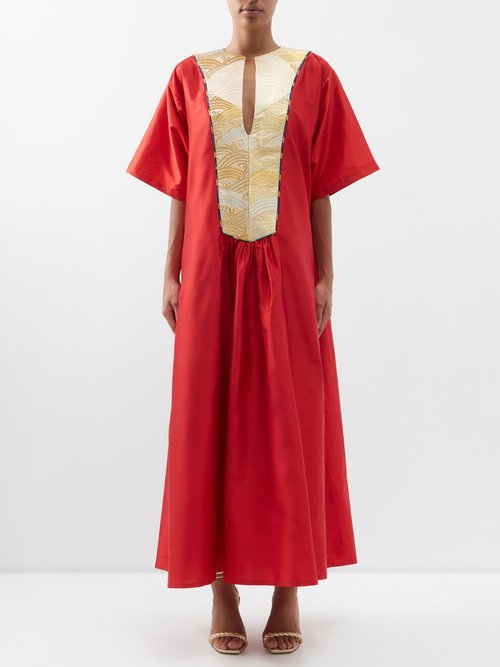 Rianna + Nina - Kendima Obi Vintage-silk Maxi Dress - Womens - Multi