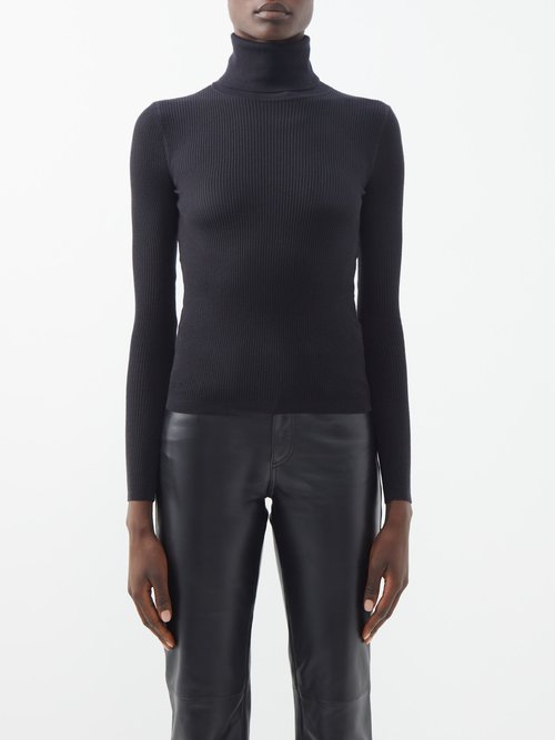 Saint Laurent - Cashmere-blend Roll-neck Sweater Black