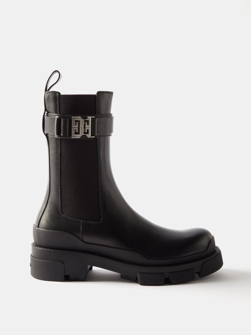 Givenchy Terra 4g-buckled Leather Chelsea Boots