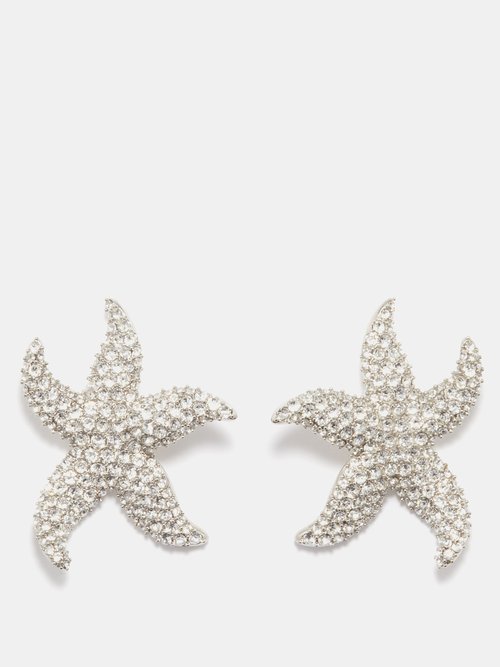 Amina Muaddi Astra Starfish Crystal Earrings
