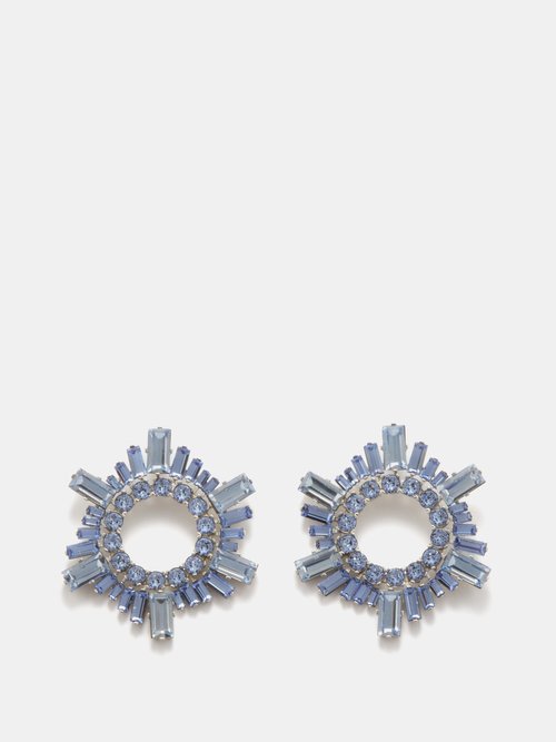 Amina Muaddi Begum Mini Crystal-embellished Earrings