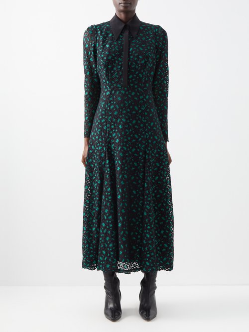 Cefinn Hira Leopard-print Lace Maxi Dress