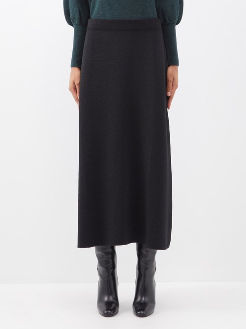 Cefinn Sasha Wool-blend Midi Skirt