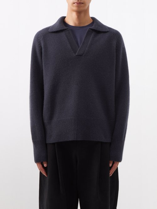 Arch4 Mr Clifton Gate V-neck Cashmere Polo Sweater