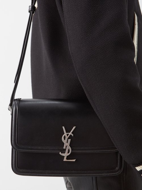 Solferino Medium Leather Crossbody Bag in Black - Saint Laurent, Mytheresa
