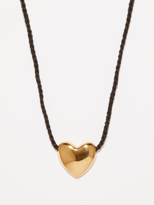 Annika Inez Heart Small 14kt Gold-plated Pendant Necklace