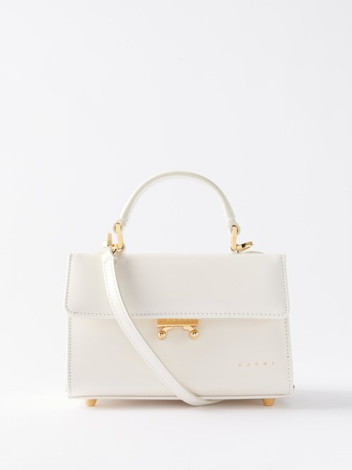 Marni White Mini Relativity Top Handle Bag