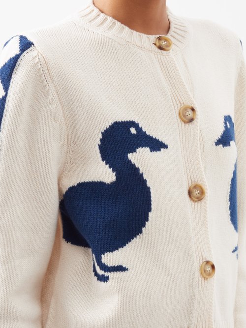 S.S. Daley Jasper Duck-intarsia Lambswool Cardigan | Smart Closet