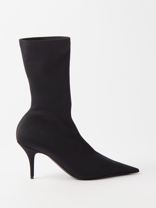 Balenciaga Knife 80 Spandex-knit Ankle Boots