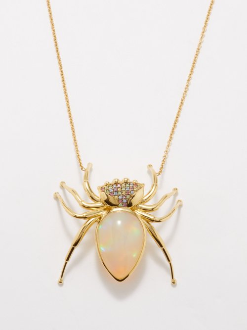 Daniela Villegas Mistica Sapphire, Opal & 18kt Gold Necklace