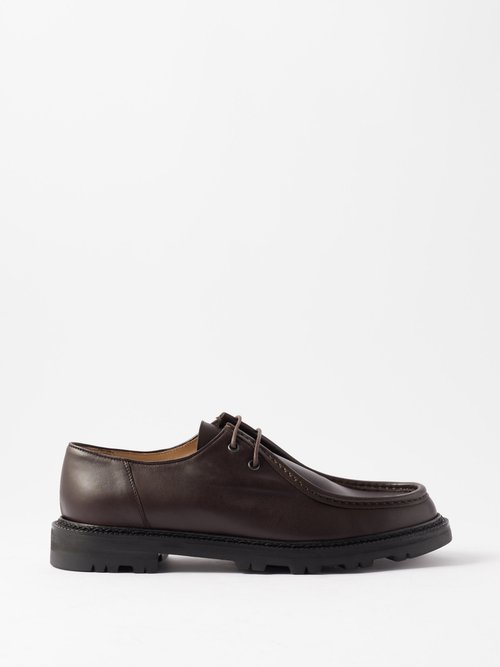Bode - University Leather Derby Shoes - Mens - Brown