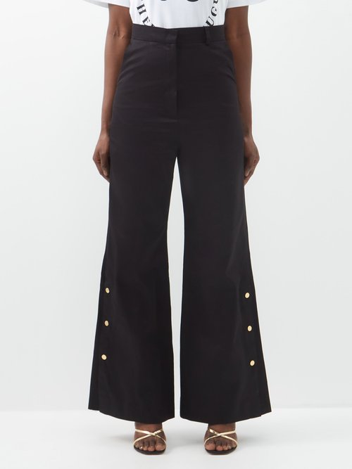 AZ Factory x Thebe Magugu X Thebe Magugu Cropped Cotton Flared Trousers