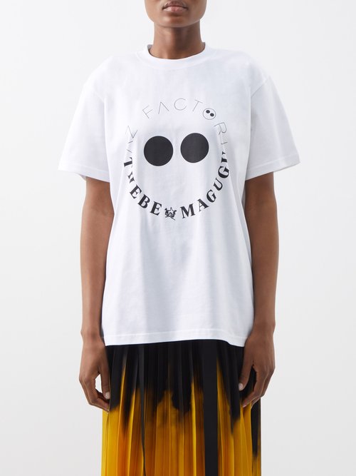 AZ Factory X Thebe Magugu Logo-print Cotton-blend T-shirt | Smart Closet