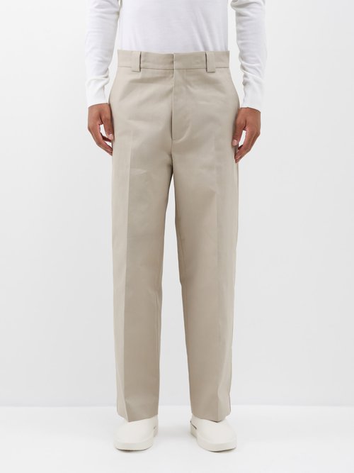 Fear Of God - Pressed-front Straight-leg Trousers - Mens - Beige