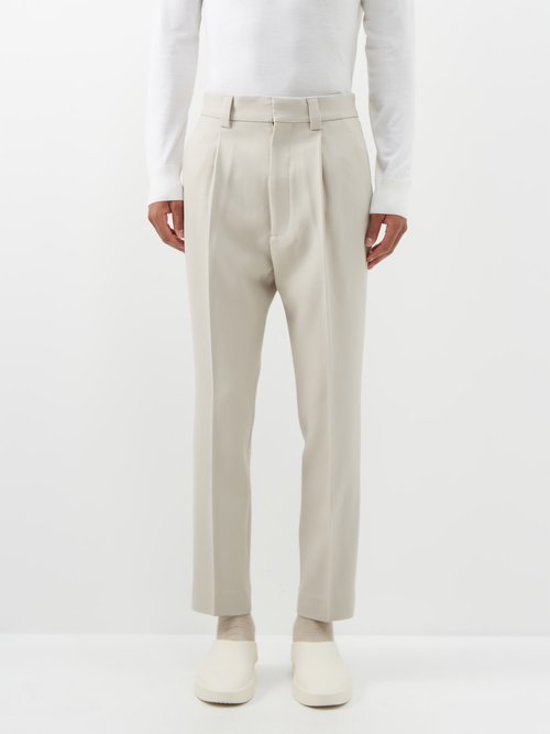 Fear Of God - Eternal Pleated Wool Suit Trousers - Mens - Cement