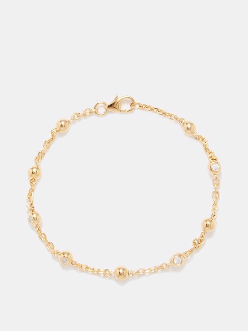 theodora warre - zircon & gold-plated bracelet womens gold multi