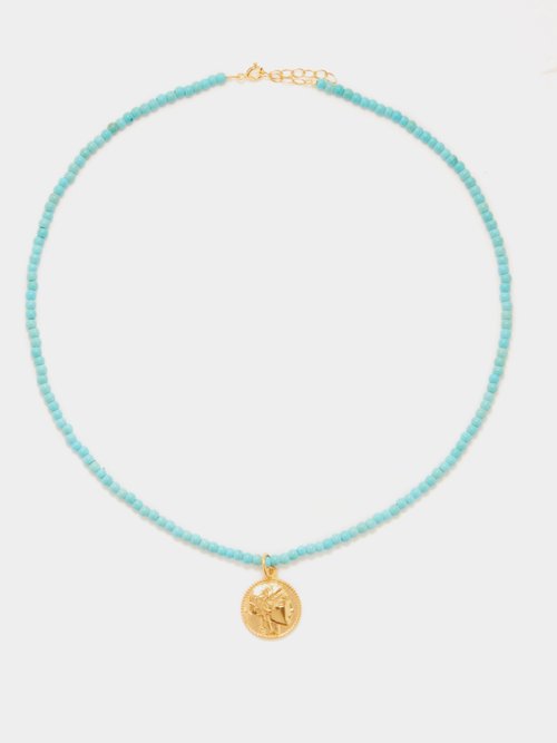 Hermina Athens Athena Howalite & Gold-plated Necklace