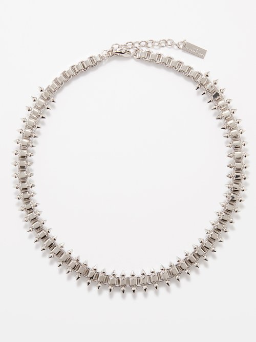 Saint Laurent Square And Spikes Necklace