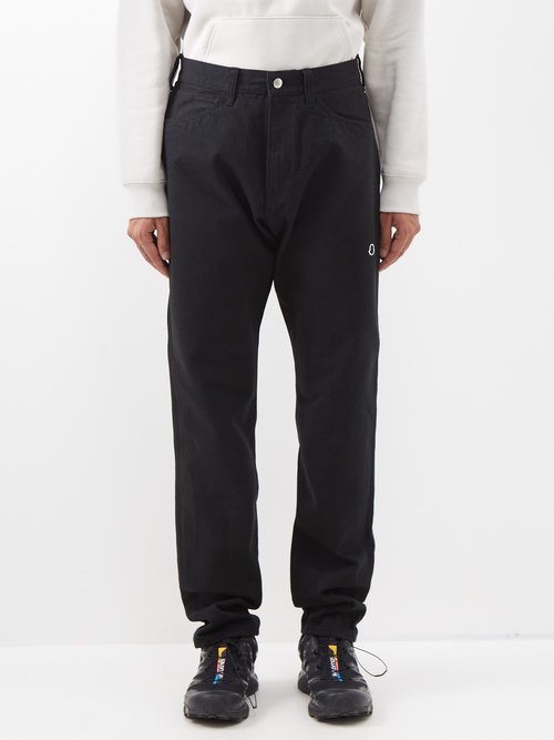 7 Moncler Frgmt Hiroshi Fujiwara - Logo-embroidered Cotton Track Pants - Mens - Black