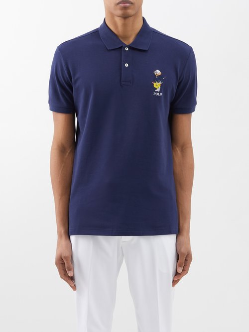 Logo-embroidered Cotton-mesh Golf Polo Shirt