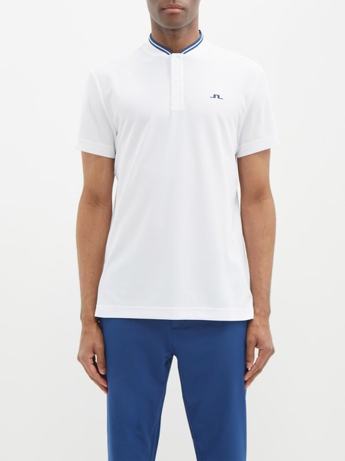 J.lindeberg - Tyson Logo-patch Technical-piqué Polo Shirt - Mens - White