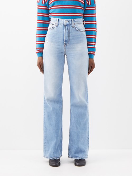 Acne Studios 1990 High-rise Bootcut Jeans In Light Blue | ModeSens