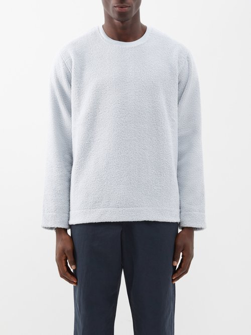 Orlebar Brown Antev Cotton-blend Terry Sweatshirt In Blue