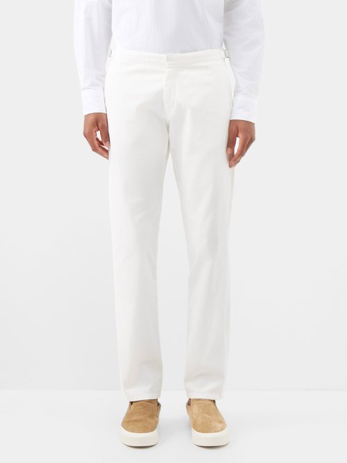 Orlebar Brown - Fallon Cotton-blend Chino Trousers - Mens - White
