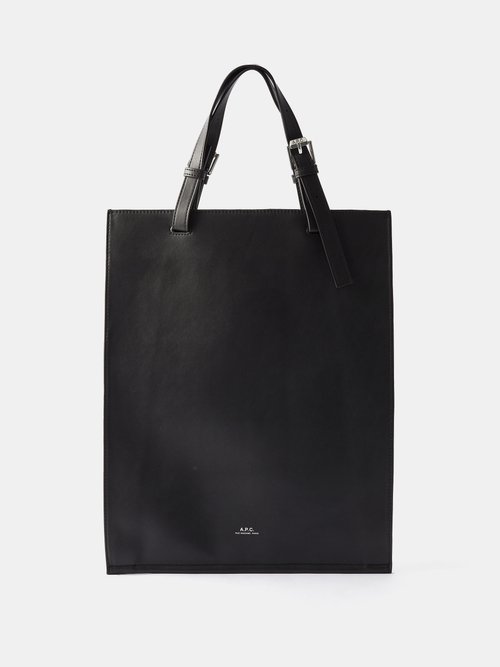 A.P.C. - Nino Faux-leather Tote Bag - Mens - Black