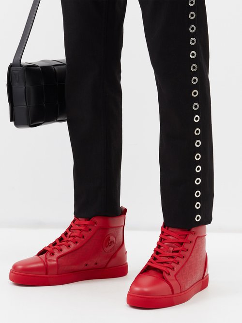 Christian Louboutin Men's Louis Orlato Red Perforated