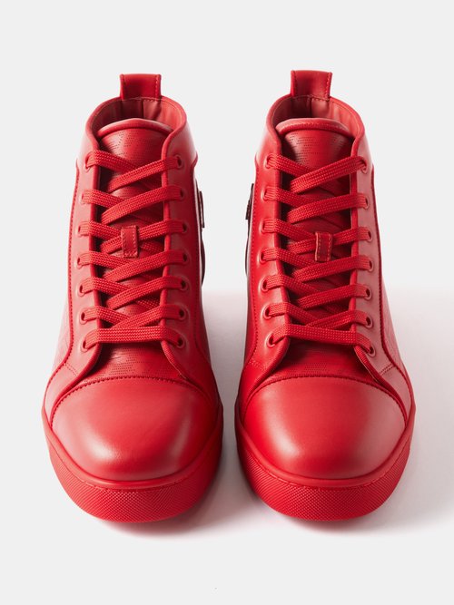 Christian Louboutin Louis Orlato Leather High-top Trainers in
