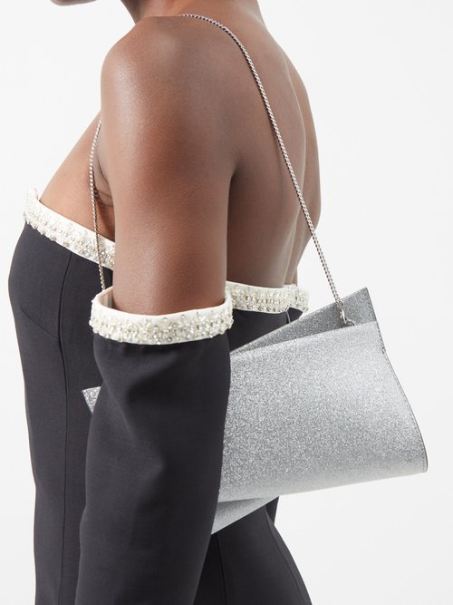 Loubitwist Small Glitter Clutch Bag