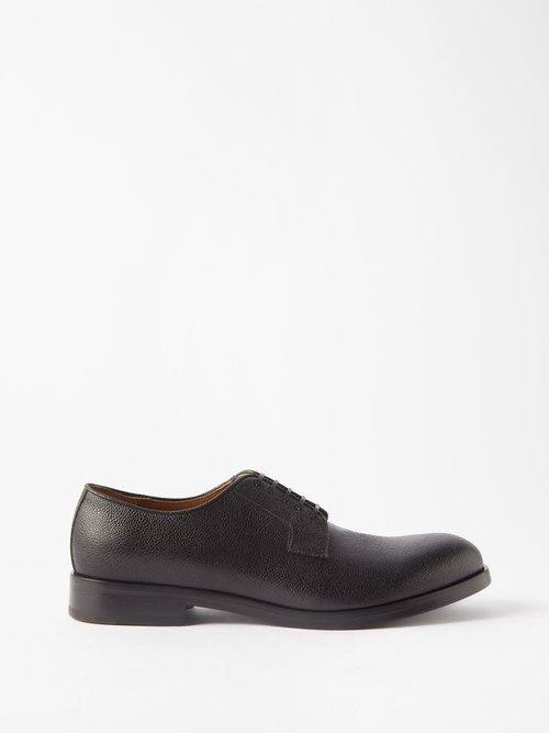 Armando Cabral - Gabu Leather Derby Shoes - Mens - Black